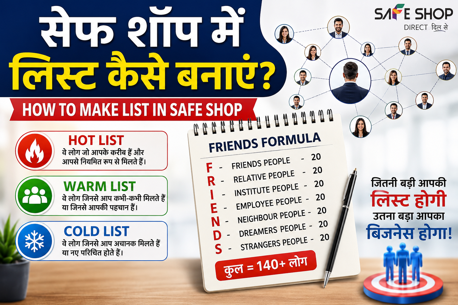 सेफ शॉप में लिस्ट कैसे बनाएं ?