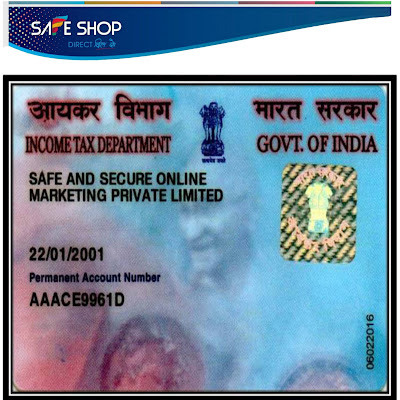 SAFE SHOP PAN CARD NUMBER DOCUMENT
